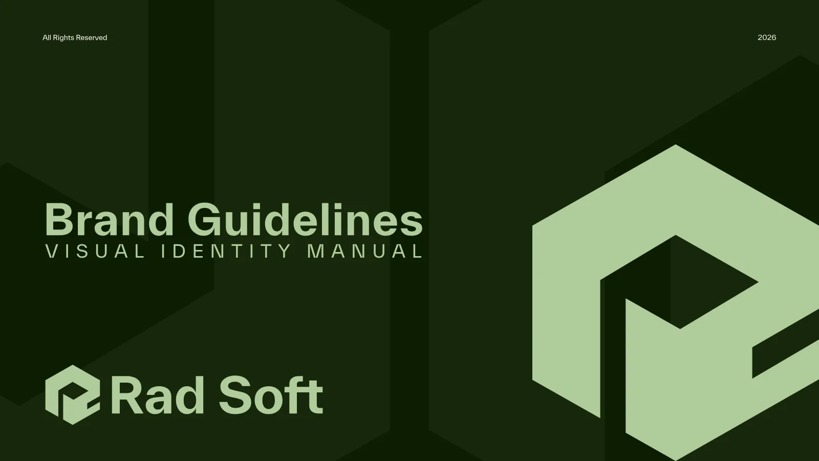 Rad Soft Brand Guidelines presentation, page 1 of 39