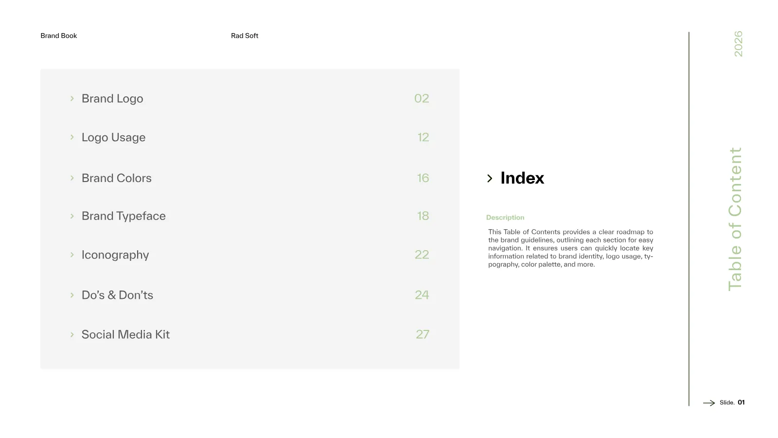 Rad Soft Brand Guidelines presentation, page 2 of 39