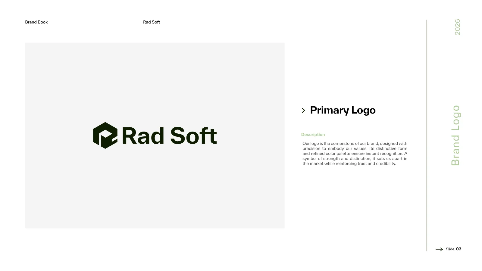 Rad Soft Brand Guidelines presentation, page 4 of 39