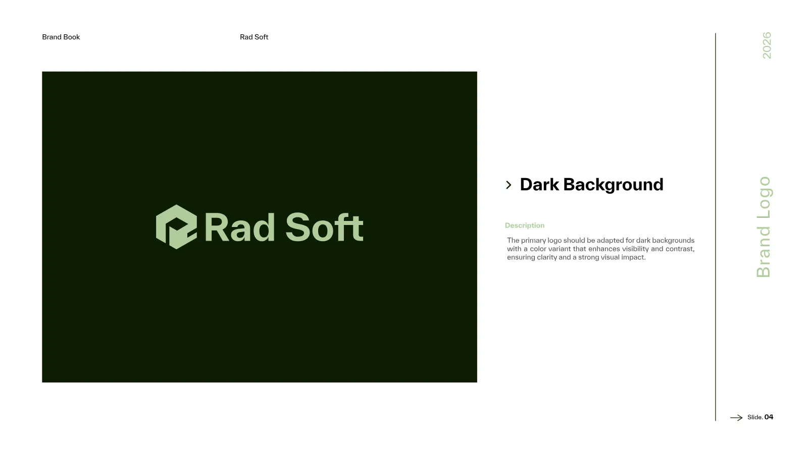 Rad Soft Brand Guidelines presentation, page 5 of 39