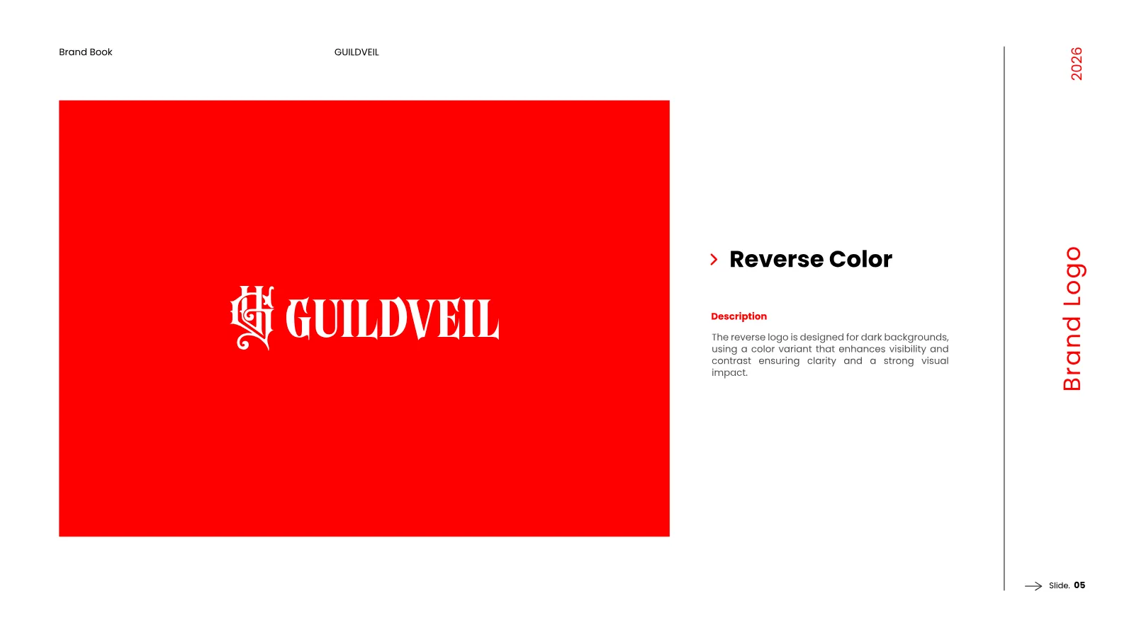 GUILDVEIL Brand Guidelines presentation, page 6 of 36