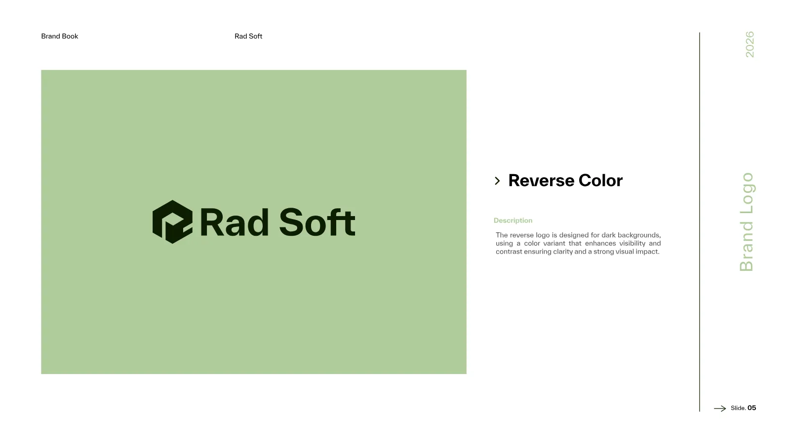 Rad Soft Brand Guidelines presentation, page 6 of 39