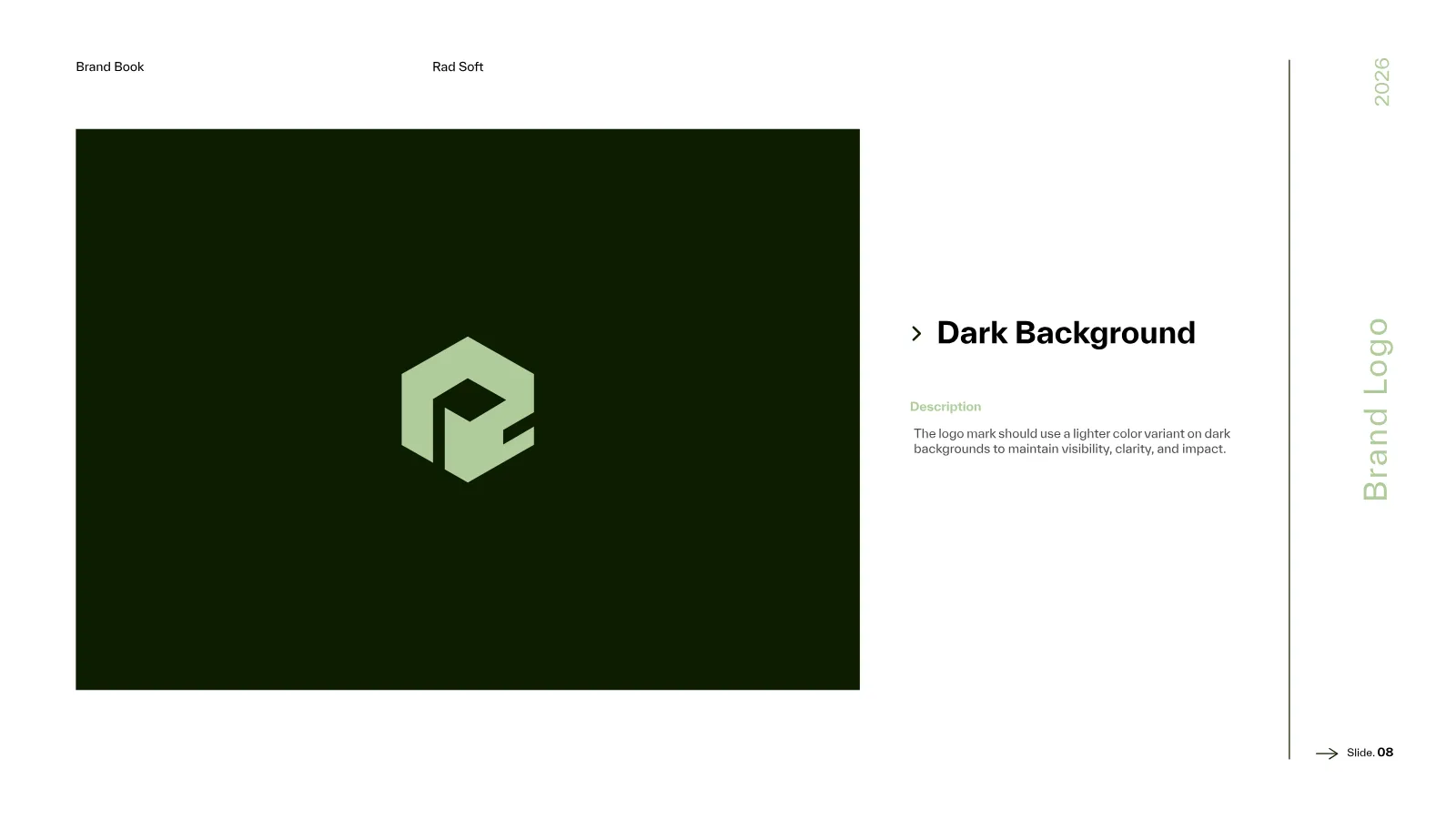 Rad Soft Brand Guidelines presentation, page 9 of 39