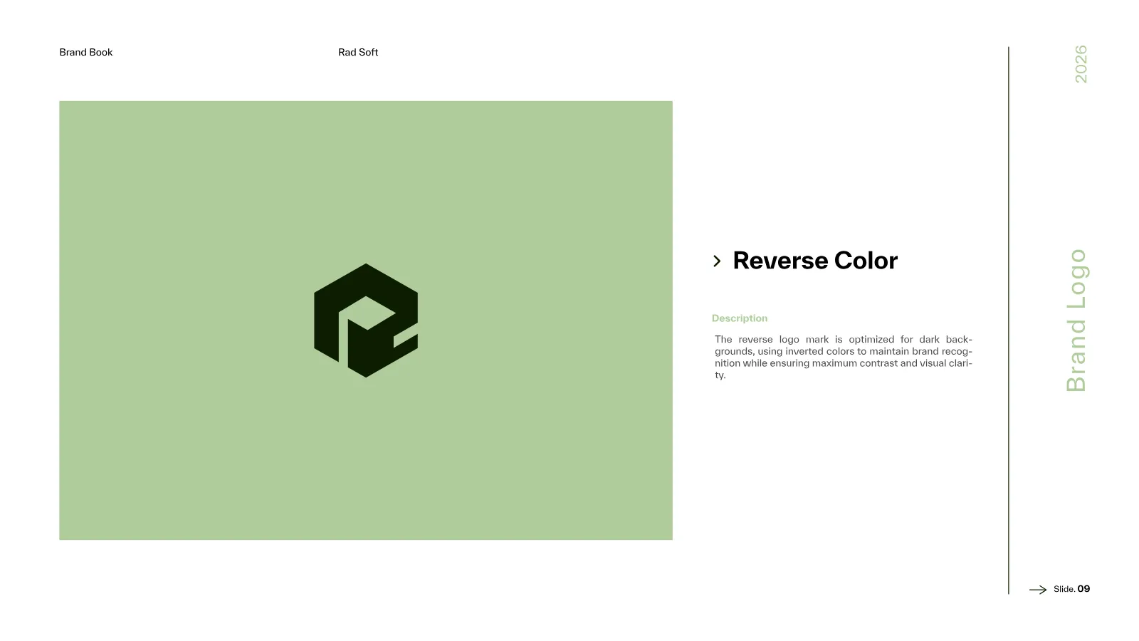 Rad Soft Brand Guidelines presentation, page 10 of 39