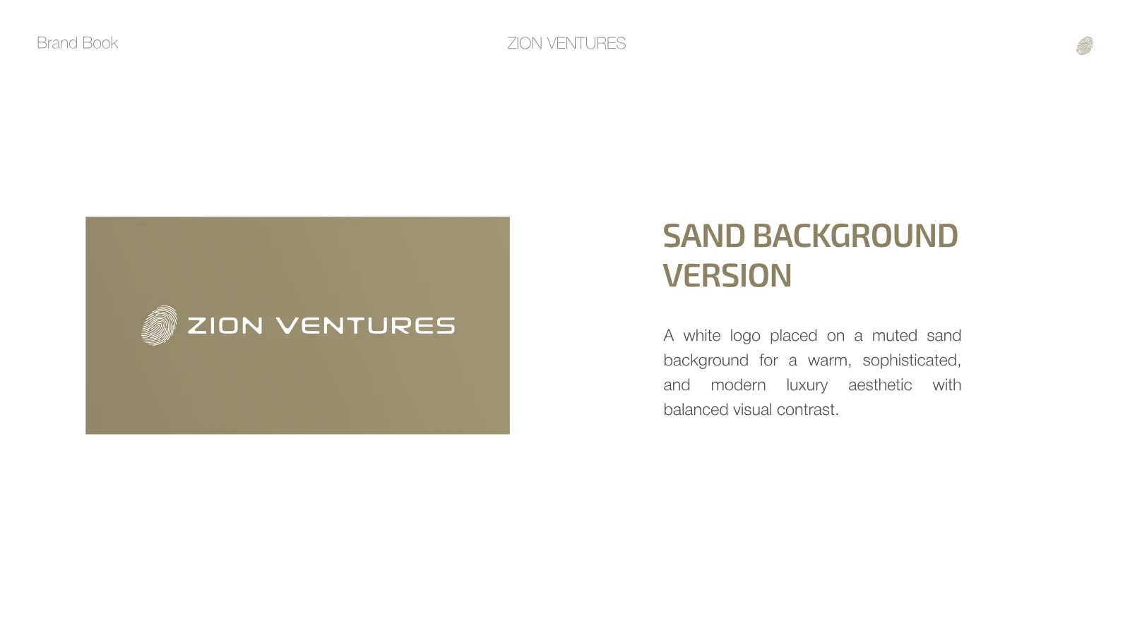 Zion Ventures Brand Guidelines presentation, page 10 of 34