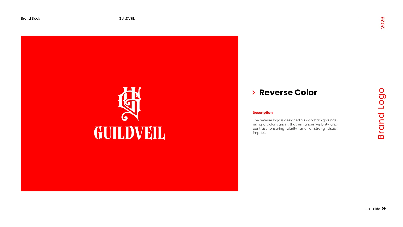 GUILDVEIL Brand Guidelines presentation, page 10 of 36