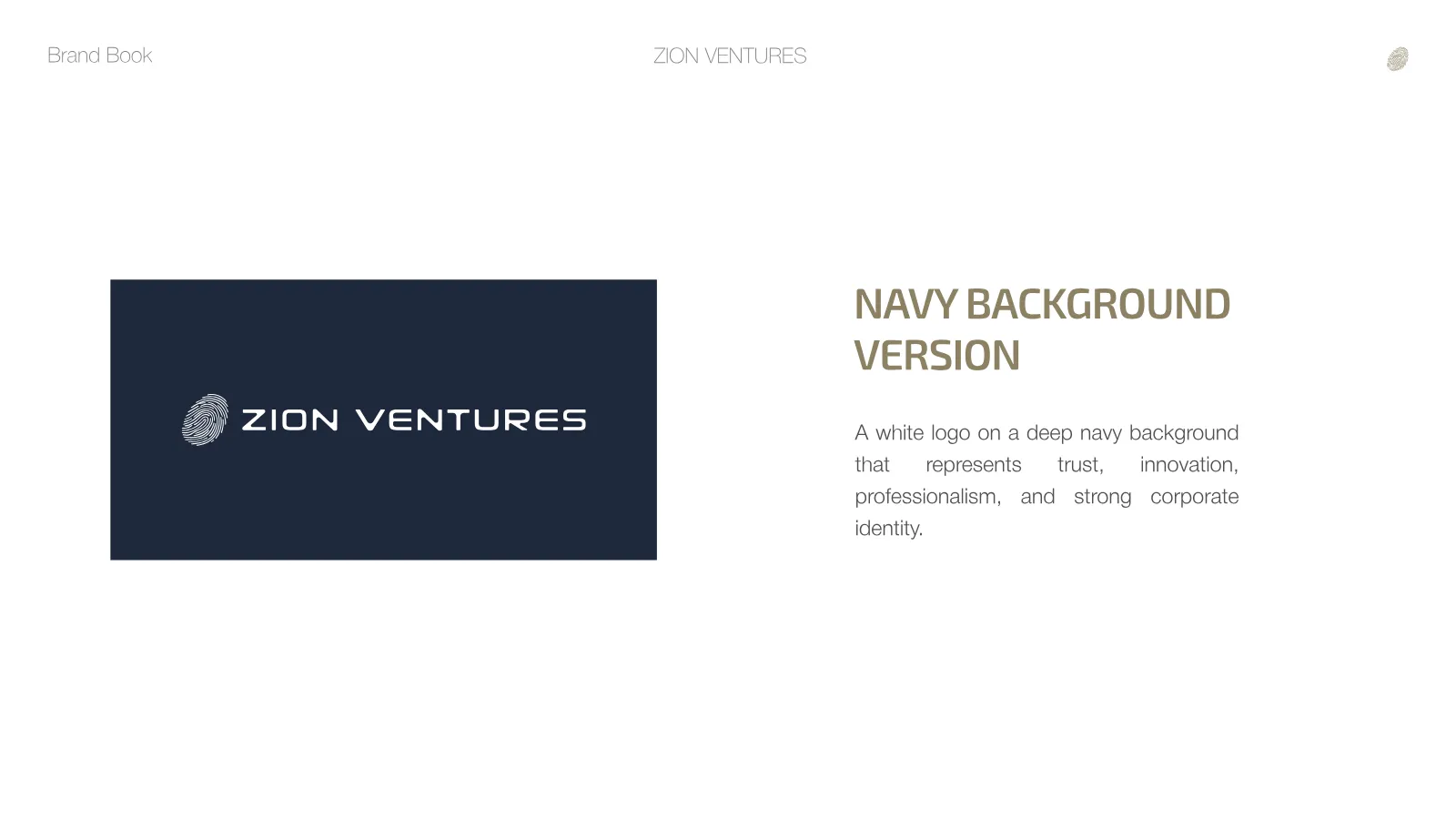 Zion Ventures Brand Guidelines presentation, page 11 of 34