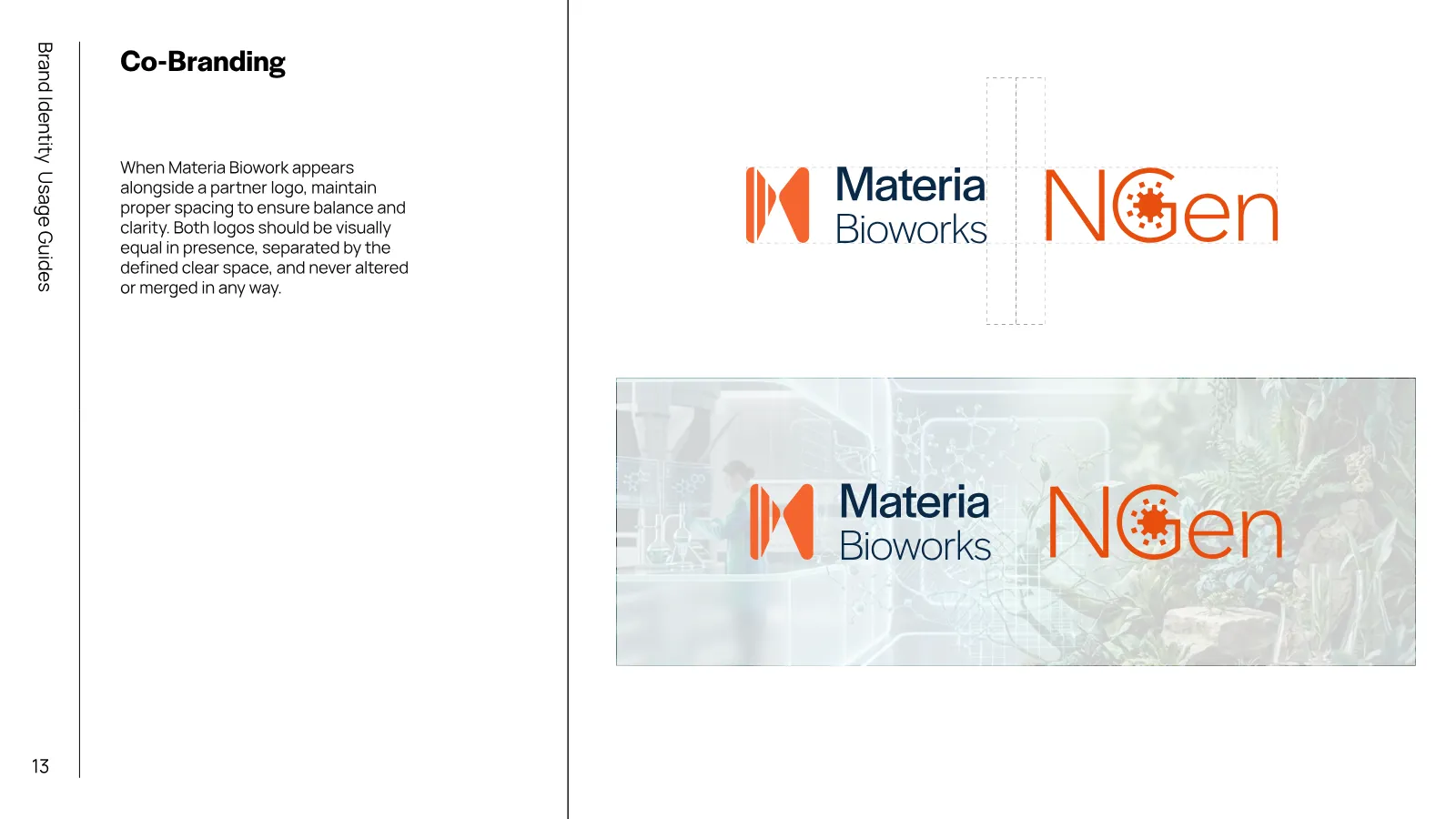 Materia Bioworks Brand Guidelines presentation, page 12 of 45
