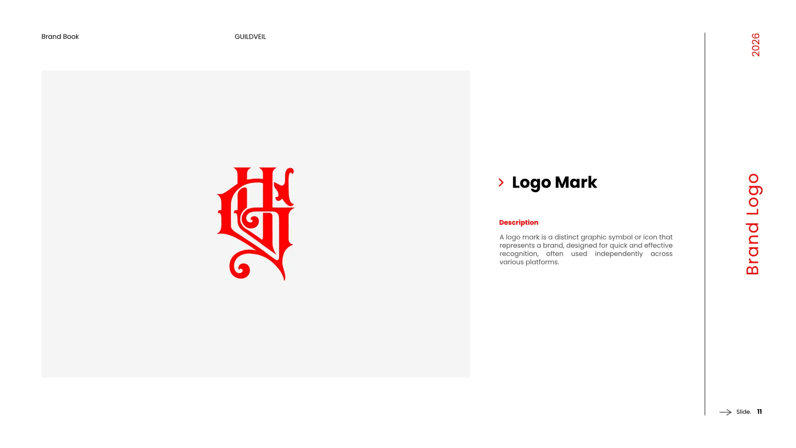 GUILDVEIL Brand Guidelines presentation, page 12 of 36