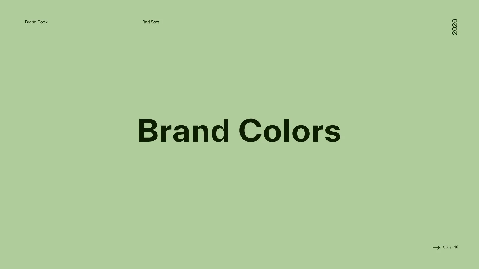 Rad Soft Brand Guidelines presentation, page 17 of 39