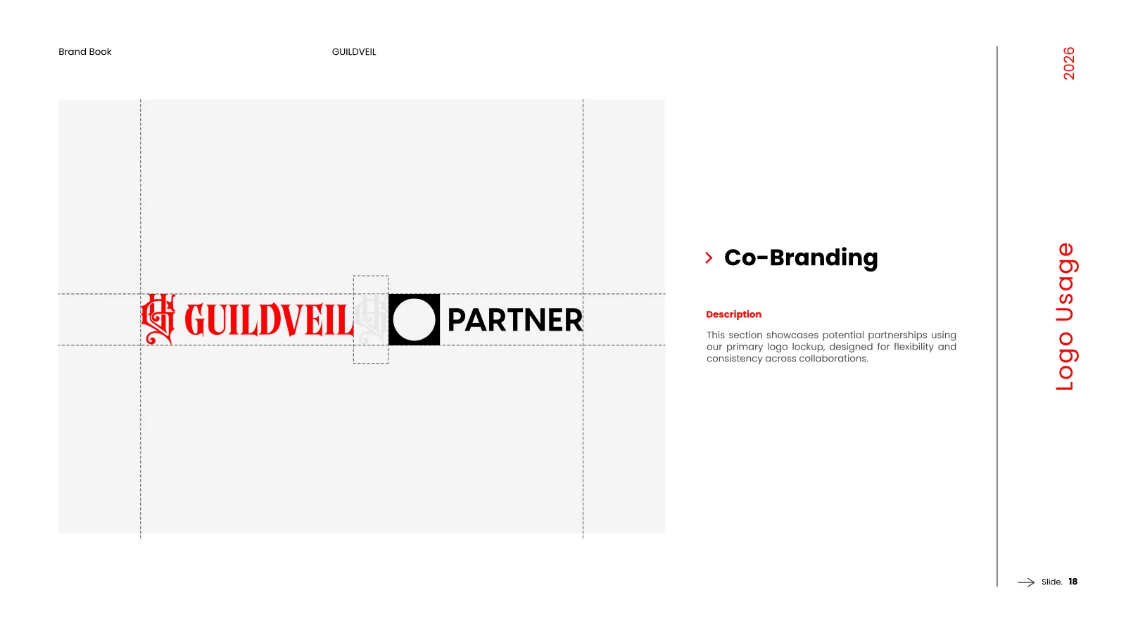 GUILDVEIL Brand Guidelines presentation, page 19 of 36