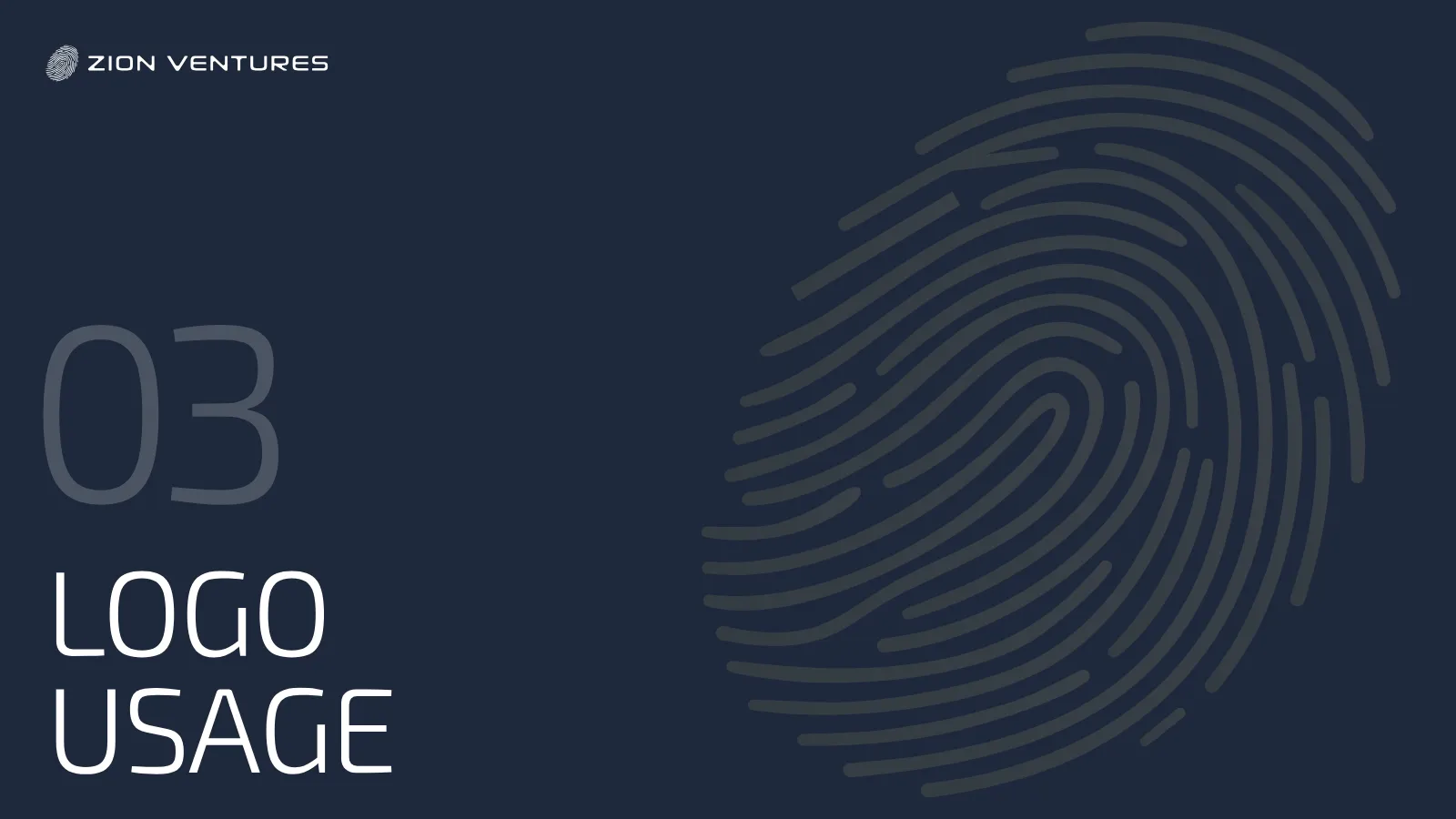 Zion Ventures Brand Guidelines presentation, page 20 of 34
