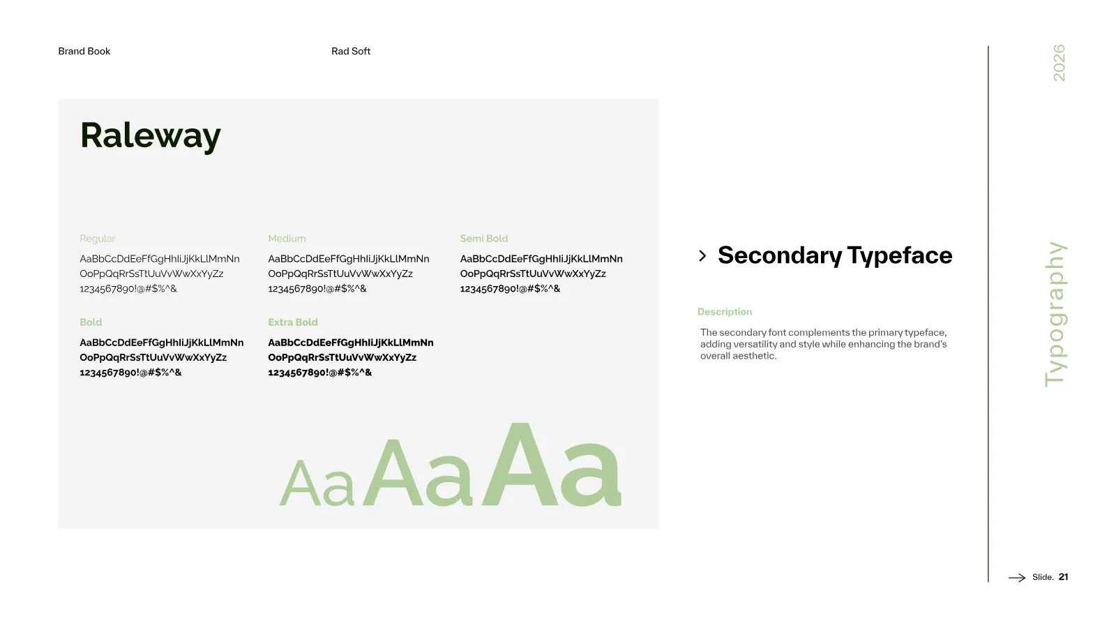 Rad Soft Brand Guidelines presentation, page 22 of 39