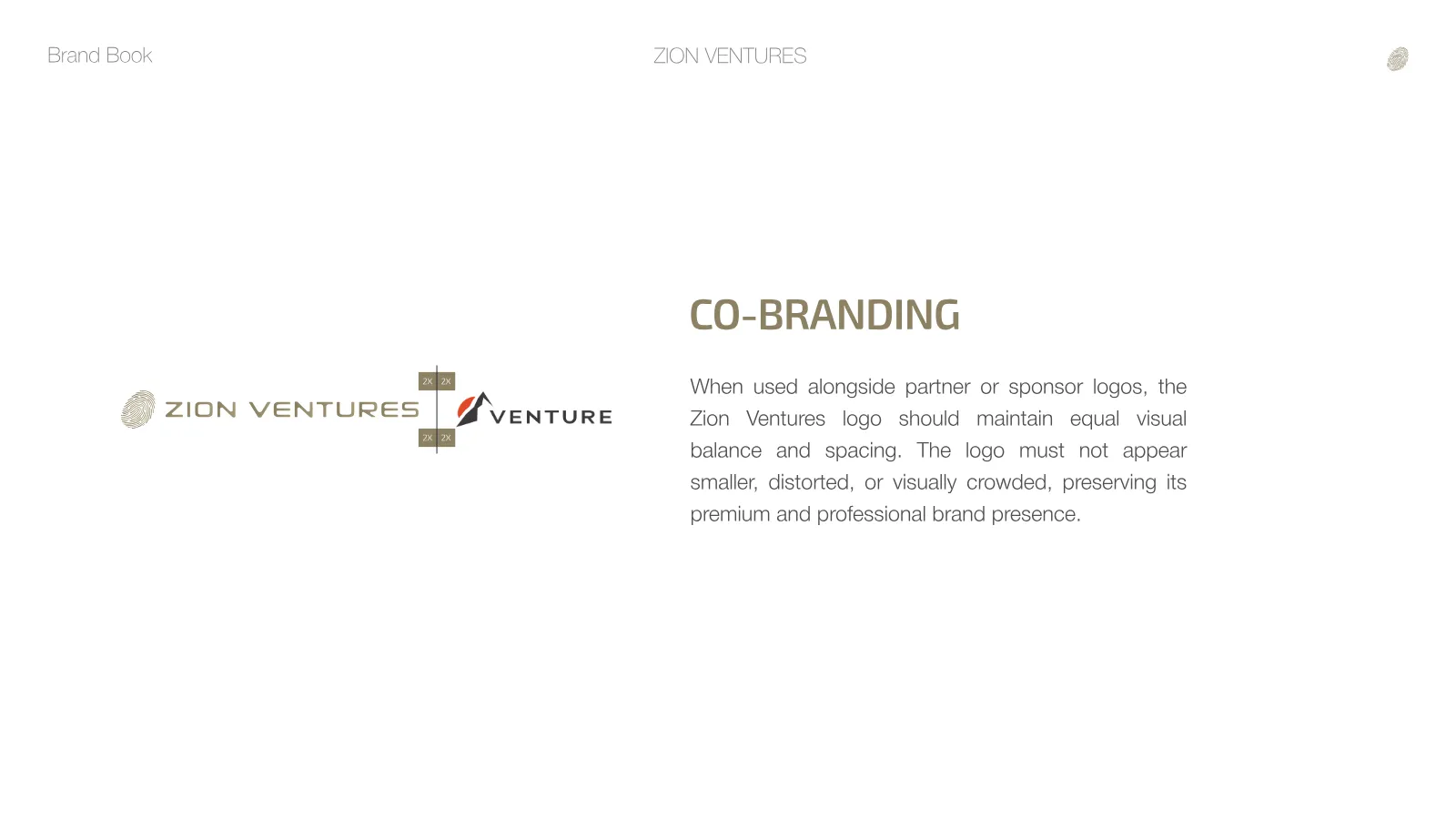Zion Ventures Brand Guidelines presentation, page 23 of 34
