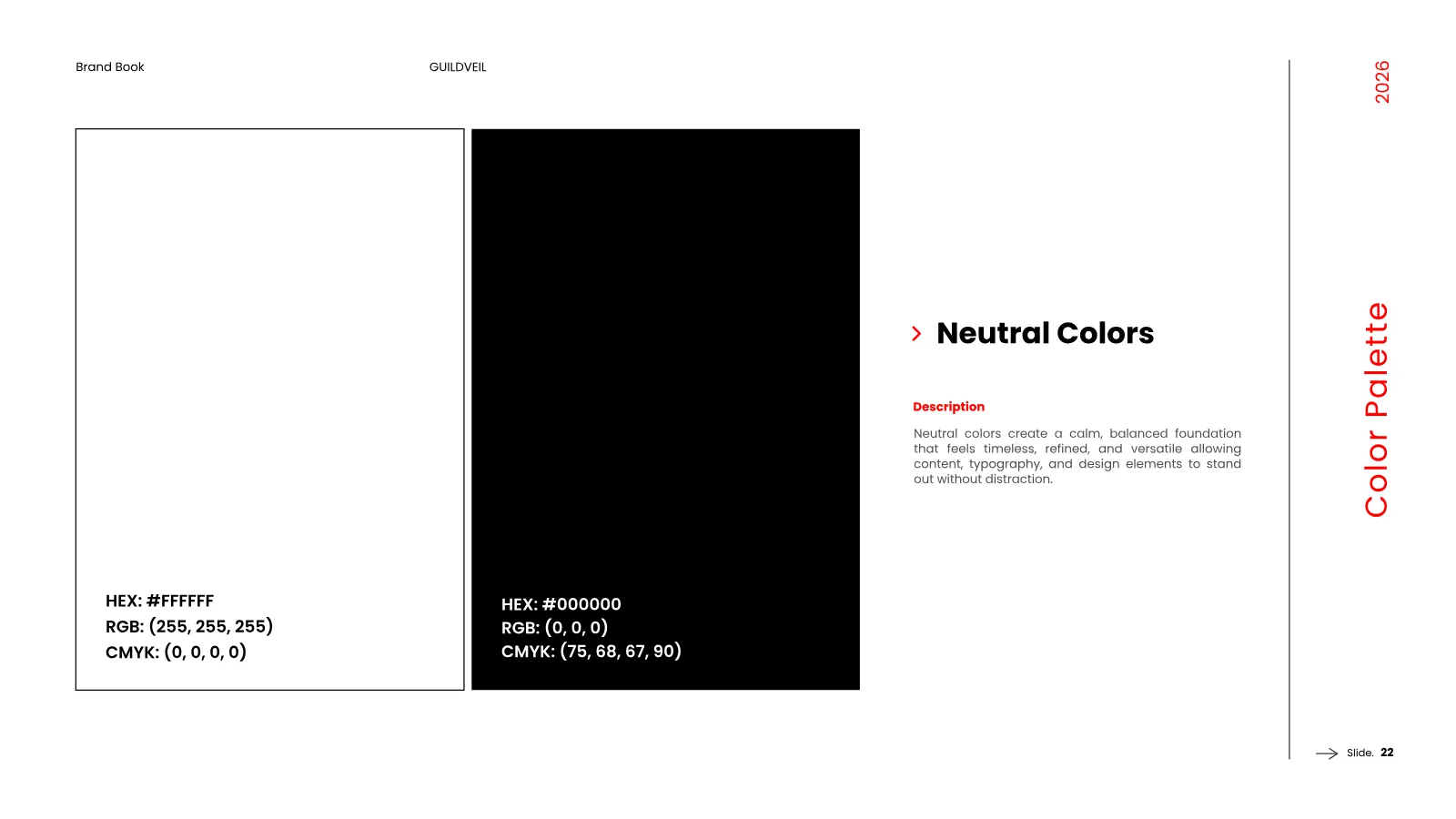 GUILDVEIL Brand Guidelines presentation, page 23 of 36