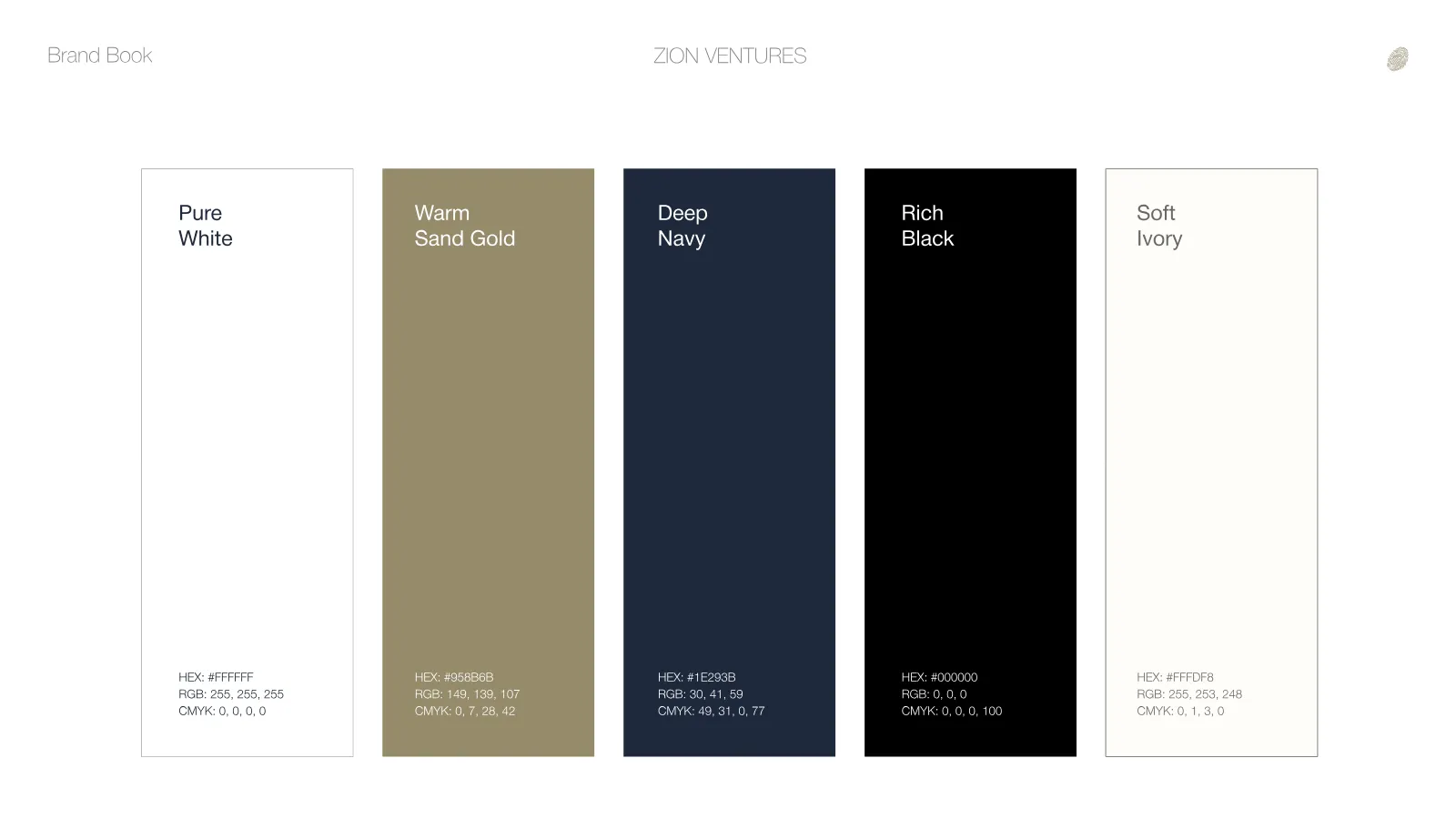 Zion Ventures Brand Guidelines presentation, page 25 of 34
